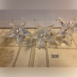 Bowring crystal Star-Shaped candle holders